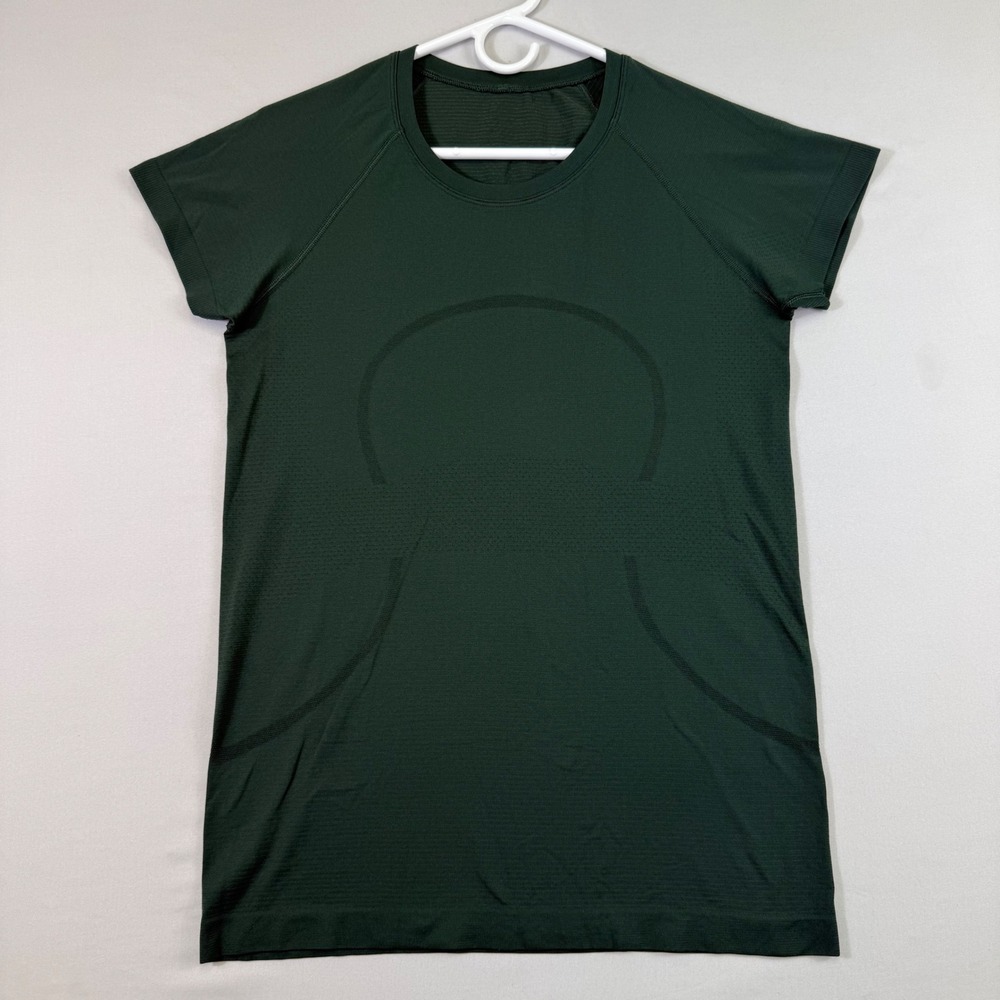Lululemon Swiftly Tech 2.0 Shirt Womens 10 Green Short Sleeve Activewear Run Gym
